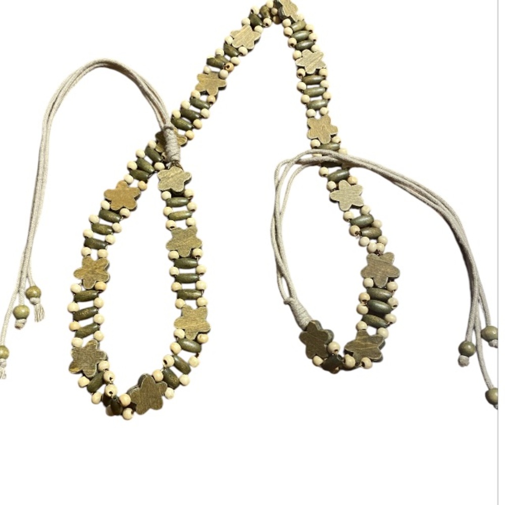 Boho wooden vintage belt.